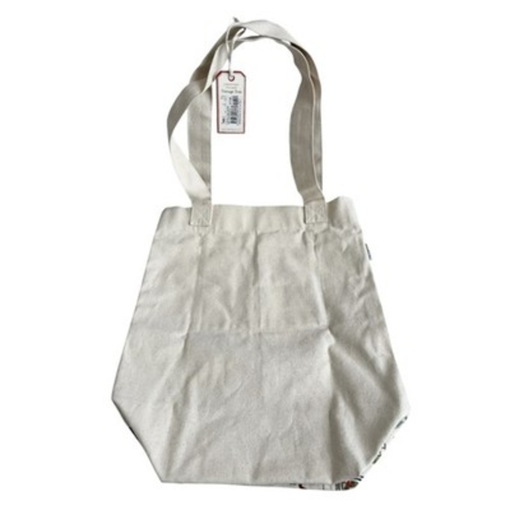Cavallini & Co Christmas Village Vintage Style 100% Cotton Canvas Tote Bag NWT - Picture 6 of 6